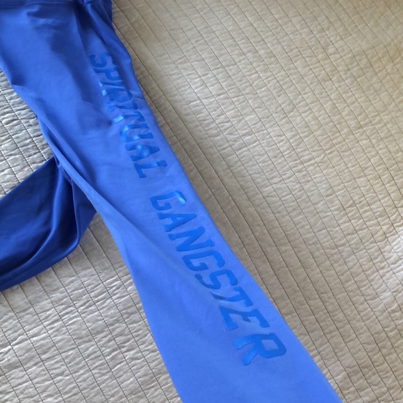 SPIRITUAL GANGSTER varsity essential butter soft blue high rise Leggings Med - Picture 11 of 14